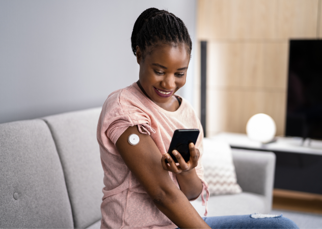 lady checking heart rate