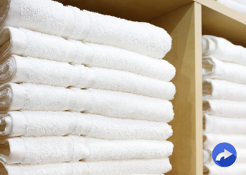 towels in a cubicle