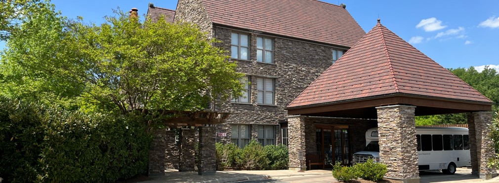 The exterior of the Edmond J. Safra Family Lodge at NIH