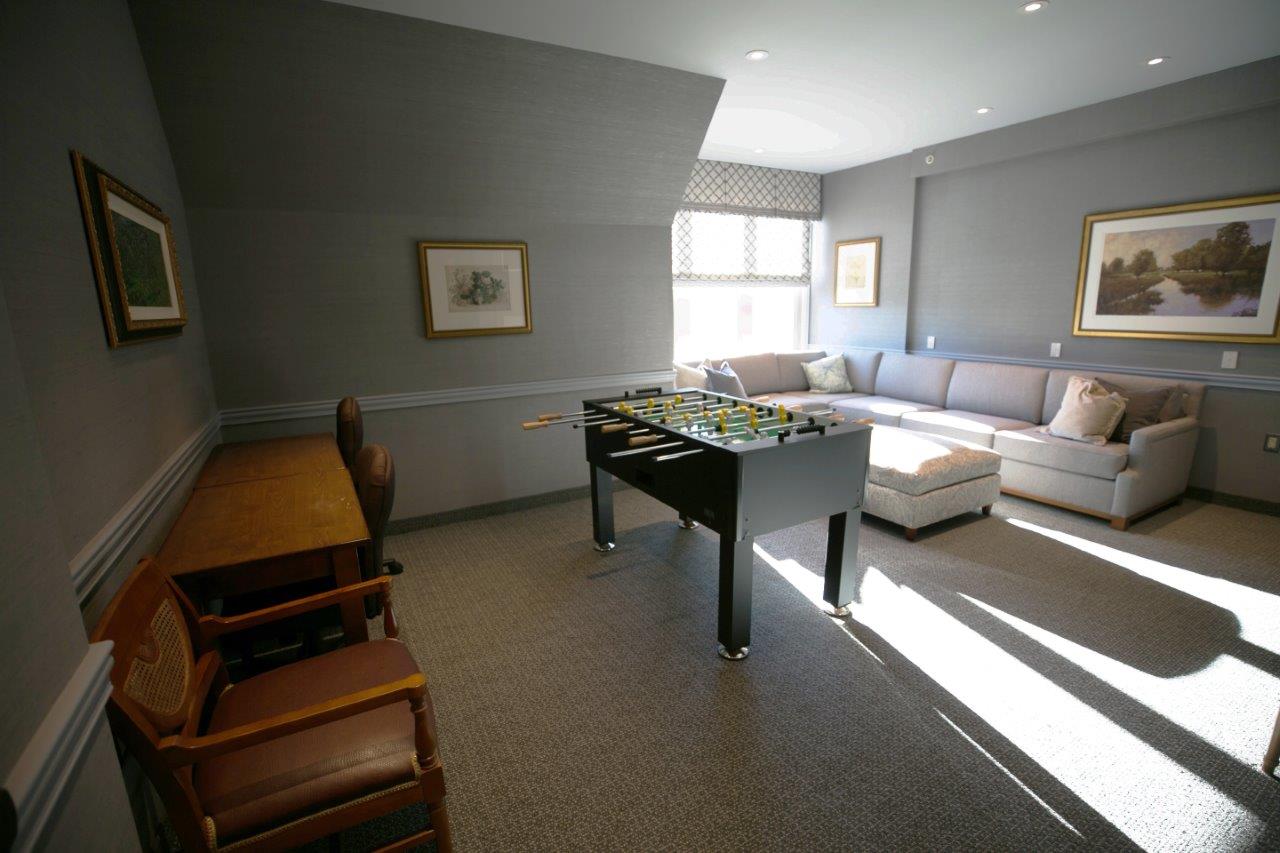 a recreation area at the Safra  Family Lodge