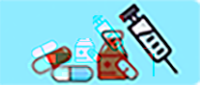 medications on a blue background