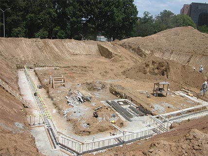 Beginning of the foundation for the Lodge