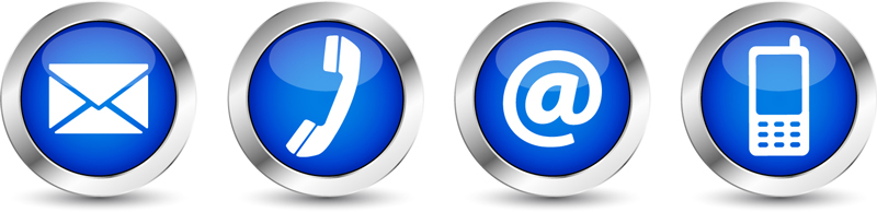 icons  for mail, phone, email and cellphone