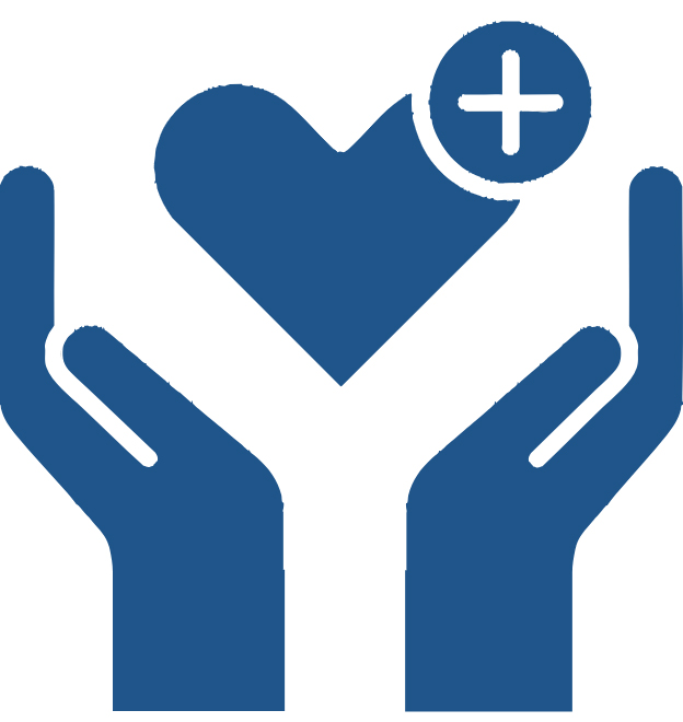 hands holding a heart icon