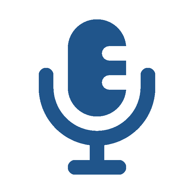 blue microphone icon