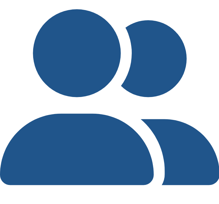 blue two people icon