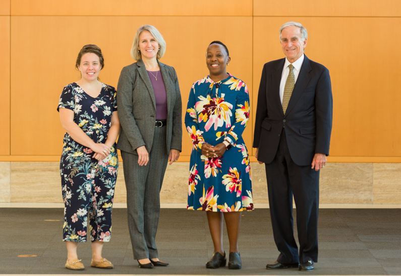 Awardees Elise Ferré, Maureen McDonnell, Ruth Parker and Dr. Douglas Rosing