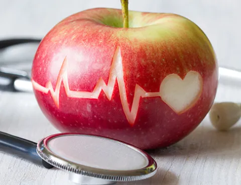 apple and stethescope